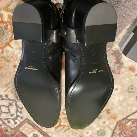 Saint Laurent Wyatt Short Strap Studded Boot - Picture 5 of 14